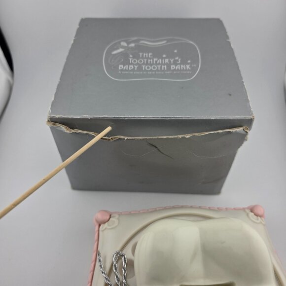 Vintage The Perfect Present The Toothfairy's Baby Tooth Bank Pink White for Kids - Picture 6 of 9